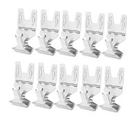 TOBBOMEY 10 Pcs Metal Sign Clips Stand Holder with Pop Advertising Clip Stainless Steel Price Tag Holders for Retail Supermarkets Bread Stores and Price Display