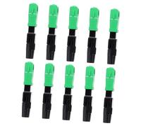 TOBBOMEY 10 Pcs Singlemode Fiber Optic Adapter Connector High Precision Low Insertion Loss Quick Installation for Data Centers Lan Wan Networks