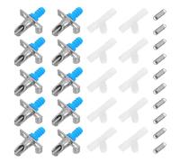 TOBBOMEY 10 Sets Rabbit Automatic Waterers with White Connector Farm Animal Drinking Tools for Outdoor Bunny Water Dispenser Easy Install Pet Water Spouts for Hutch Accessories