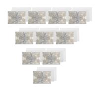 TOBBOMEY 10 Sets Silver Wedding Invitation Card with Envelopes Glitter Snowflake Cut Design for Engagement Anniversary Birthday Holiday Celebration Elegant Winter Wish Cards