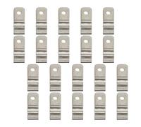 TOBBOMEY 100pcs 10mm Aluminum Alloy R-Type Cable Clips Wire Clamps Cord Holders for Indoor String Lights Extension Cord Wall Mount Cable Management