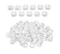 TOBBOMEY 100pcs Bird Leg Bands for Private Pigeons Identification for Homing and Breeding Easy to Use Clip Leg for Poultry Management