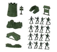 TOBBOMEY 100pcs Military Plastic Soldier Models for Army Miniatures for War Games and Interactive Play Green Figures for Concentration Training and Tabletop Use