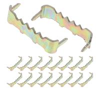 TOBBOMEY 100pcs No Nail Picture Frame Hangers Metal Claw Hooks with Rainbow Edged Caps Invisible Wall Hooks for Wood Frames Home Decoration