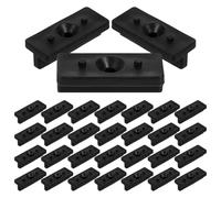TOBBOMEY 100pcs Outdoor Pe Composite Decking Fasteners 6mm T-Shaped Clip System with 8mm Height 5.5mm Gap for Deck Boards Installation