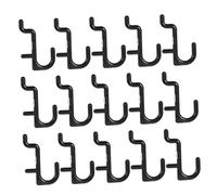 TOBBOMEY 100pcs Peg Board Hook Basket Storage Hooks for Tools Pegboard Wall Organizer Pegboard Hangers for Tools Plastic Black