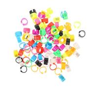 TOBBOMEY 100pcs Plastic Chicken Leg Bands Identification Rings for Poultry and Birds Material Lightweight Easy to Use Multi-color Foot Rings for Chickens Ducks Pigeons Hens