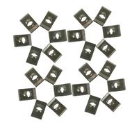 TOBBOMEY 100pcs U Type Metal Auto Retainer Clips for Car Modification Fastener Replacement for Bumper Mudguard Protection and Interior Panel Hardware Nuts