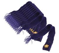 TOBBOMEY 10pcs Adjustable Mini Cotton Knit Scarves for Wine Bottles and Dolls DIY Party Favor Accessories in Navy Blue Charming Decoration for Crafts and Gifts