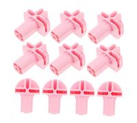 TOBBOMEY 10pcs Cat Cage Castor Accessories Plastic Spinner Wheel Adapters Small Caster Wheel Connectors for Wardrobe