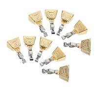 TOBBOMEY 10pcs Fishing Bell Alert Set Stainless Steel Clamp Gold Fishing Line Bells for Rods