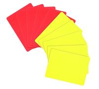 TOBBOMEY 10pcs Football Referee Cards Set Red PVC Compact Match Cards for Soccer Officials Portable Professional Kit