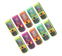 TOBBOMEY 10pcs Handheld Water Ring Toss Games Toys for Kids, Mini Cartoon Cellphone Water Ring Game, Mixed Colors, Portable Travel Party Favors for Preschool Activities