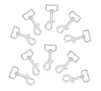 TOBBOMEY 10Pcs Heavy Duty Dog Leash Clasp Buckle Clips Swivel Hooks for Pet Leashes and Key Chains with Smooth Surface Comfortable Touch
