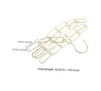 TOBBOMEY 10pcs Iron Hanging Chains for Clothes Lightweight Space-saving Jack Chain with Hooks Polished Surface Retail Display Organizer for Shirts Cardigans and Planters