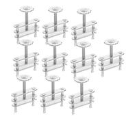 TOBBOMEY 10pcs Metal Flow Control Tubing Clips Spiral Screw Clamp for Chemical Biological Teaching Laboratory Experimental Equipment and Ergonomic
