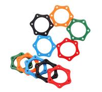 TOBBOMEY 10pcs Microphone Skid Rings and Shockproof Protection Covers for Handheld Wireless Mics, Non-rolling Drop Rings with 35mm Inner Diameter in Navy, Orange, Red, Green, Random Color
