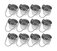 TOBBOMEY 10pcs Mini Metal Buckets with Handles Sturdy Dollhouse Accessories for Micro Garden Decoration Compact Miniature Pails for Tiny Plant Display and Storage Mini Outdoor Buckets for