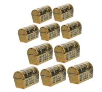TOBBOMEY 10pcs Mini Pirate Treasure Chest Storage Box Retro Vintage Model Pirate Party Favors Keepsake Box Craft Decoration