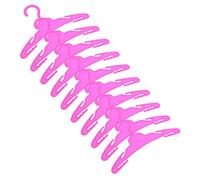 TOBBOMEY 10pcs Mini Plastic Doll Hangers Clothes Organizers Lightweight Doll Accessories for Dollhouse Wardrobe Storage