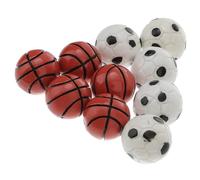 TOBBOMEY 10Pcs Miniature Football Basketball Models Set DIY Accessory for Small House Fairy Field Decoration Educational for Imaginative Play and Life Hobby Cultivation