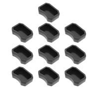TOBBOMEY 10Pcs Small Black Reptile Feeding Boxes with Hidden Cave Simulation for Geckos, Lizards, and Small Amphibians Habitat Decor