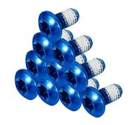 TOBBOMEY 10pcs Stainless Steel Bicycle Disc Brake Screws Blue Mountain Bike Brake Disc Fixed Bolts Rust-resistant Bike Supply for Secure Rotor Attachment