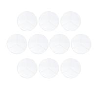 TOBBOMEY 10pcs Transparent Laboratory Petri Dishes with Three Compartments Sterile Bacterial Culture Plates for Science Experiments and Microbiology Studies Clear Cell Culture Tools