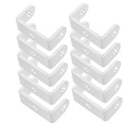 TOBBOMEY 10pcs U-Shaped Aluminum Alloy Security Door Barricade Brackets with Panel Mounting Fasteners Thickened Connectors for Indoor and Outdoor Stability and Wear Resistance