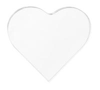 TOBBOMEY 10x10x1cm Acrylic Heart-Shaped DIY Blank Board for Memorial Blessing Writing, Multi-Function Acrylic Sheet for Home Decoration and Craft