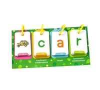 TOBBOMEY 129pcs Montessori Educational Flash Cards Set for Early Learning, Word Building and Spelling Games Desktop Stand and 4 Rings, Preschool Visual Word Recognition Cards for Parent