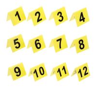TOBBOMEY 12pcs Acrylic Markers for Detective Theme Party and Halloween Events Sturdy Identification Tents for Crime Scenes Roleplaying Games Weddings Table Numbers Sleek Design