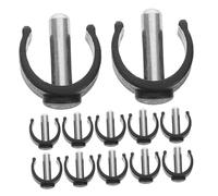 TOBBOMEY 12pcs C Shaped Crutch Pin Locks Lightweight Mobility Stick Accessories Replacement for Indoor Outdoor Use Fits Various Walking Canes and Sticks