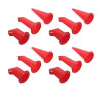 TOBBOMEY 12Pcs Caulk Nozzle Tips Set with Red Duckbill, 2.0 Round Right Angle Nozzles, Plastic Caulking Finishing Tools for Bathroom and Kitchen Joint Filling