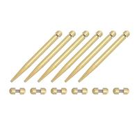 TOBBOMEY 12pcs Gold Picture Frame Back Stand Supports with Screw Standoff Posts for Desktop Photo Frames Wedding Table Numbers Display Space-saving Steel Mounts for Organized Elegant