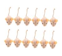 TOBBOMEY 12pcs Interactive Cat Mouse Toys Soft Mice Design for Indoor Cats Engaging Kitten Toys to Play and Exercise for Keeping Active and Entertained