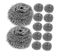 TOBBOMEY 12pcs Kitchen Cleaning Tools Metal Dish Scrubbers Non Scratch Wire Brush Balls for Pots Dishes Oven Grill Cleaner Dishwasher