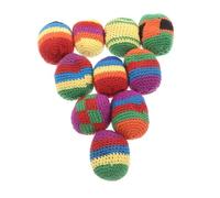 TOBBOMEY 12pcs Knitted Hacky Ball Juggling Balls Crochet Kick Sack Knitted Kickball Soft Juggling Small Bean Bags for Boys and Girls Early Development Activity Toys Sensory Toys Months Boy