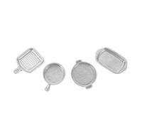 TOBBOMEY 12pcs Miniature Metal Pots Adorable Realistic Miniature Craft Accessories for Dollhouse Decor Lovely Mini House Adornments for Landscaping and Imaginative Play
