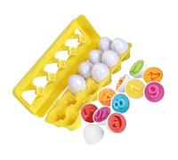 TOBBOMEY 12pcs Number Matching Eggs for Cognitive Learning, Colorful Math Games Set, Early Development Educational Sorting and Stacking