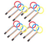 TOBBOMEY 12pcs Preschool Walking Rope with Plastic Ring Handles Anti-Lost Group Leash for Kindergarten Outdoor Safety Wrist Leash for Teachers Line Management and Crowd Control