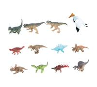 TOBBOMEY 12pcs Simulation Dinosaur Models Mini Dinosaur Figurines for Educational Animal Ornaments Realistic and Sturdy Plastic Figures for Play and Display