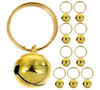 TOBBOMEY 12pcs Small Copper Pet Bells for Collar Lightweight Anti-lost Pendant for Cats and Dogs Clear Jingle Sound Animal Hanging Bells Copper Construction for Training and Decoration