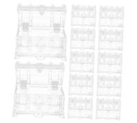 TOBBOMEY 12pcs Transparent Treasure Chest Candy Boxes Clear Creative Wedding Favor Cases PP Material Shiny Glossy Surface for Halloween Birthday Anniversary Party