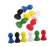 TOBBOMEY 12pcs Wooden Game Pieces Multicolor Pawn for Board Games Checkers Flight Chess Tabletop Markers Enhance Your Chessboard with Charming Aesthetics