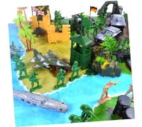 TOBBOMEY 130Pcs Military Model Set for Sand Tables Soldiers Figures Playset for Battle Simulation and Creative Outdoor Fun