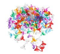 TOBBOMEY 140pcs Vintage Ceramic Christmas Tree Replacement Bulbs Multi-color Plastic Bird-shaped Twist Lights for Holiday Decor Easy Installation and Compatible with Various Ceramic Trees