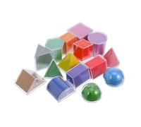 TOBBOMEY 15pcs Translucent Geometry Shapes for Transparent Geometric Solids with Unfoldable Cards for Visual Learning and Math Skill Development in Classroom Activities