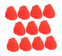 TOBBOMEY 16pcs Realistic Artificial Raspberry Decoration Non Toxic Faux Fruit Models for Home Wedding Party Decor Photo Props Easy to Clean Imitation Raspberry Ornaments