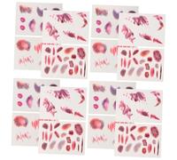 TOBBOMEY 16sheets Simulation Wound Patch Realistic Fake Scar Stickers for Halloween Party Supplies Zombie Makeup Kit Face Tattoo Stickers